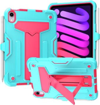 Nikcorp Oklopna maska za iPad Mini 6 8.3" s ugrađenim stalkom i držačem za olovku, trodijelna zaštitna futrola, mint