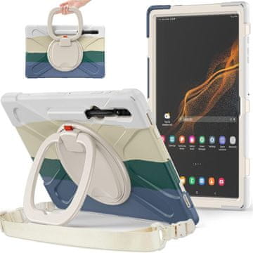 Nikcorp Zaštitna maska za Samsung Galaxy Tab S8/S7 11" s rotirajućim stalkom i naramenicom, višebojna, otporna na udarce