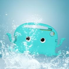 Nikcorp Dječja silikonska zaštitna maska za Samsung Galaxy Tab A7 8.7, hobotnica sa stalkom i ručkama, plava