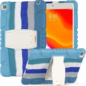 Nikcorp Oklopna zaštitna maska za iPad 9/8/7 10.2" s ugrađenim postoljem, trodijelna robusna futrola otporna na udarce, plava