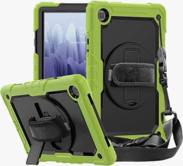 Nikcorp Zaštitna maska za Samsung Galaxy Tab A8 10.5" s rotirajućim stalkom, ručkom i naramenicom, zelena