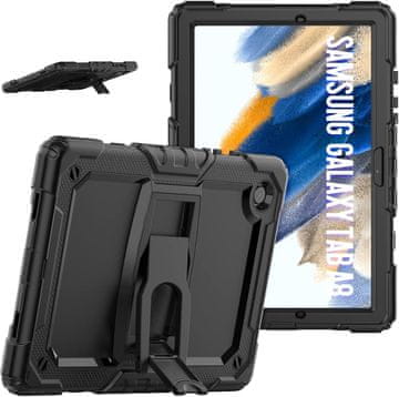 Nikcorp Zaštitna maska za Samsung Galaxy Tab A8 10.5" s postoljem, ručkom i naramenicom, otporna na udarce, crna
