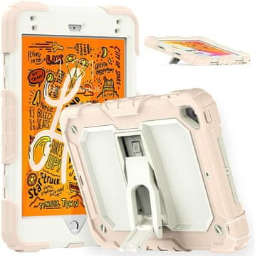 Nikcorp Robusna zaštitna maska za iPad Mini 5/4 7.9" s postoljem, ručkom i naramenicom, otporna na udarce, roza