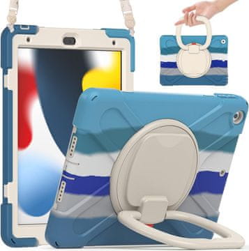 Nikcorp Zaštitna maska za Samsung Galaxy Tab A 8.0" s rotirajućim stalkom i naramenicom, trostruka zaštita, plava