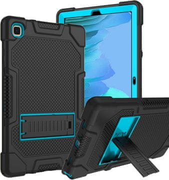 Nikcorp Oklopna maska za Samsung Galaxy Tab A7 10.4” s ugrađenim postoljem, trodijelna zaštitna futrola, crna