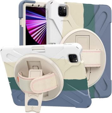 Nikcorp Višeslojna zaštitna maska za iPad Pro 11” s rotirajućim stalkom, držačem za ruku i odvojivim remenom za nošenje