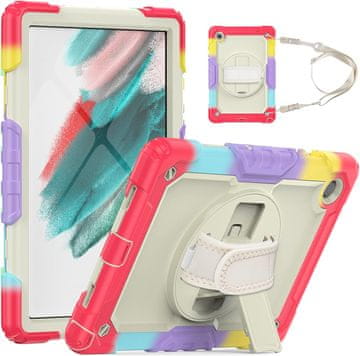 Nikcorp Zaštitna maska za iPad Air 5/4 10.9" i Pro 11" s rotirajućim stalkom, držačem za ruku i naramenicom, višebojna