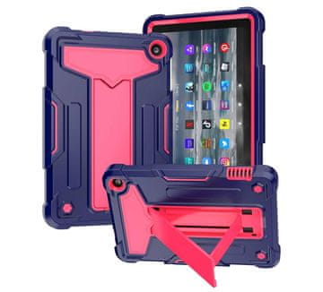 Nikcorp Oklopna maska za Samsung Galaxy Tab A8 10.5 (2021) s postoljem, otporna na udarce, ružičasto-tamnoplava