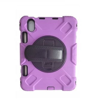 Nikcorp Ljubičasta robusna maska za iPad Mini 6 8.3" s rotirajućim stalkom od 360° i držačem za olovku, otporna na udarce