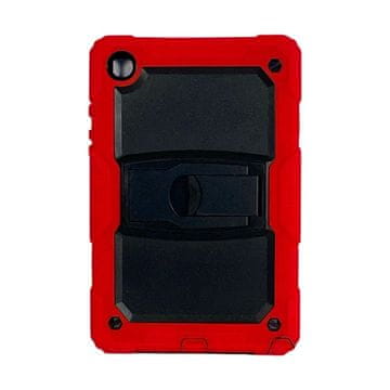 Nikcorp Oklopna maska sa stalkom za Samsung Galaxy Tab A7 T500, crvena, zaštitna futrola s postoljem za tablet, otporna na udarce
