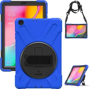 Nikcorp Robusna zaštitna maska za Samsung Galaxy Tab A 8.0 sa stalkom, ručkom i naramenicom, plava