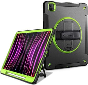 Nikcorp Oklopna maska s rotirajućim postoljem za iPad Pro 11 2021/20/18, crna, zaštitna futrola s funkcijom stalka