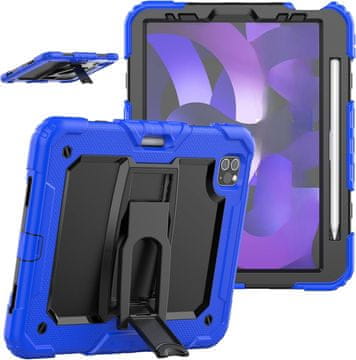 Nikcorp Oklopna maska za iPad Air 5/Air 4/Pro 11" s postoljem i držačem za olovku, trodijelna zaštitna futrola, plava