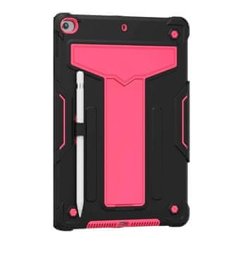 Nikcorp Oklopna zaštitna maska sa stalkom za iPad 7/8/9 (10.2"), izdržljiva preklopna futrola za tablet, roza