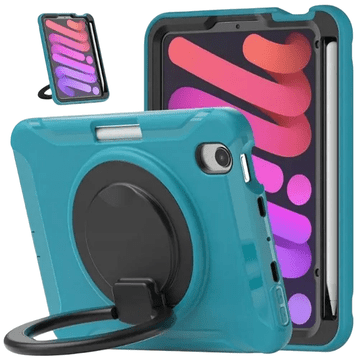 Nikcorp Okretna zaštitna maska za iPad mini 6 s držačem za olovku i stalkom, plava boja, rotacija 360 stupnjeva