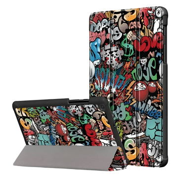 Nikcorp Preklopna magnetna maska s postoljem za Samsung Galaxy Tab A 8.0 T295/T290, zaštitna futrola s graffiti uzorkom