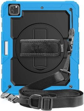 Nikcorp Robusna zaštitna maska za iPad Pro 12.9" (2018-2020) s rotirajućim stalkom, ručkom i naramenicom, plava