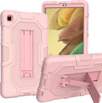 Nikcorp Oklopna maska sa stalkom za Samsung Galaxy Tab A7 Lite 8.7”, trodijelna zaštitna futrola za tablet, roza