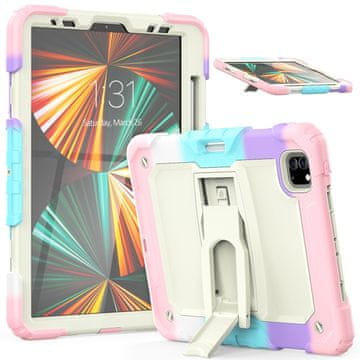 Nikcorp Oklopna maska za iPad Air 5/4 i Pro 11" sa stalkom i držačem za olovku, trodijelna zaštitna futrola u boji