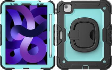 Nikcorp Robusna zaštitna maska za iPad Air 5/4 i Pro 11" s rotirajućim stalkom i držačem za olovku, plava