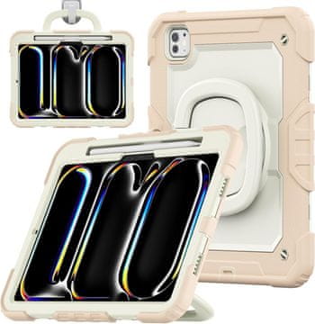 Nikcorp Zaštitna maska za iPad Air 5/4 i Pro 11" s rotirajućim stalkom i držačem za olovku, roza