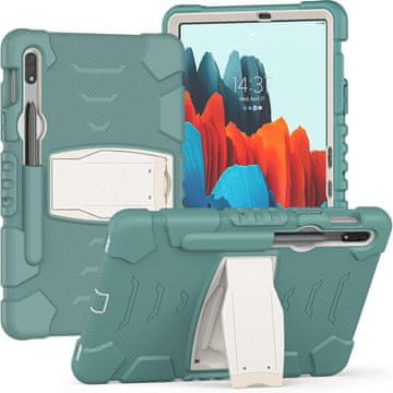 Nikcorp Zaštitna maska za Samsung Galaxy Tab S7 Plus 12.4” s postoljem i držačem za olovku, zelena