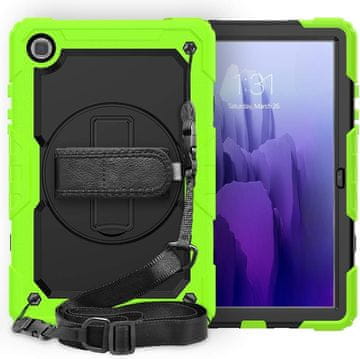 Nikcorp Robusna zaštitna maska za Galaxy Tab A7 10.4" s rotirajućim stalkom i naramenicom, zelena