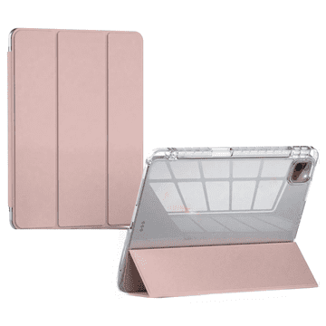 Nikcorp Magnetska zaštitna maska za iPad Pro 12.9” 2020 s držačem za olovku i stalkom, automatsko buđenje/spavanje, roza