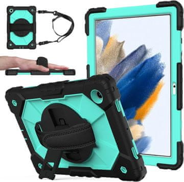 Nikcorp Robusna zaštitna maska za Samsung Galaxy Tab A7 10.4" sa stalkom i naramenicom, zelena