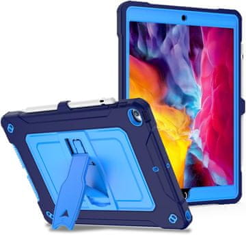 Nikcorp Oklopna maska za iPad Air 3 i iPad 8/9 10.2" s postoljem i držačem za olovku, plava, otporna na udarce i padove
