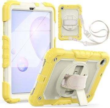 Nikcorp Zaštitna maska za Samsung Galaxy Tab A7 10.4" s rotirajućim stalkom i naramenicom, otporna na udarce, žuta