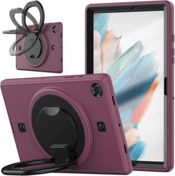 Nikcorp Oklopna torbica za Samsung Galaxy Tab A8 10.5" s rotirajućim postoljem od 360° i držačem za ruku, bordo