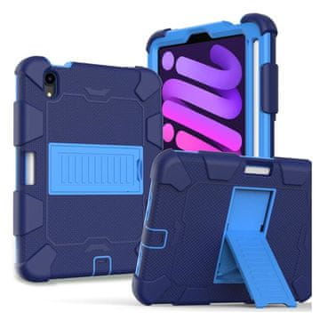Nikcorp Oklopna maska za iPad Mini 6 8.3" s postoljem i držačem za olovku, trodijelna zaštitna futrola, plava