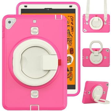 Nikcorp Zaštitna maska za iPad Mini 4/5 7.9" s rotirajućim stalkom i naramenicom, otporna na udarce, roza