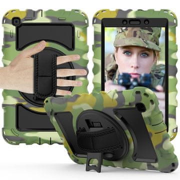 Nikcorp Robusna zaštitna maska za Samsung Galaxy Tab A 8.0 sa stalkom i naramenicom, rotacija 360°, maskirna