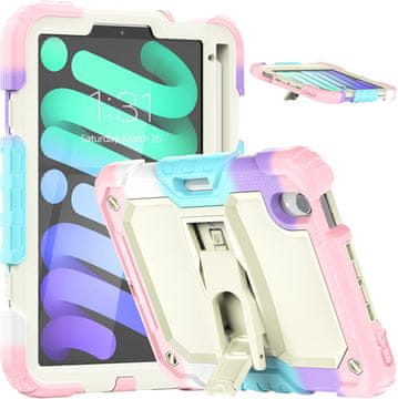 Nikcorp Zaštitna maska za iPad Mini 6 8.3" s postoljem, ručkom i naramenicom, otporna na udarce, šarena