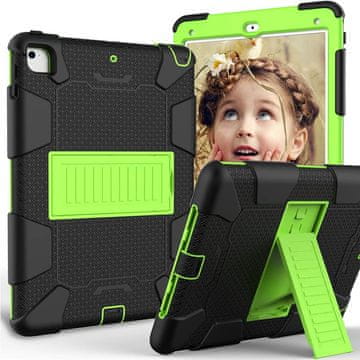 Nikcorp Oklopna maska za iPad 9.7” 2018 sa stalkom, trodijelna zaštitna futrola otporna na udarce i padove, crna