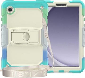 Nikcorp Zaštitna maska za Samsung Tab A7 10.4" s postoljem, ručkom i naramenicom, otporna na udarce, višebojna