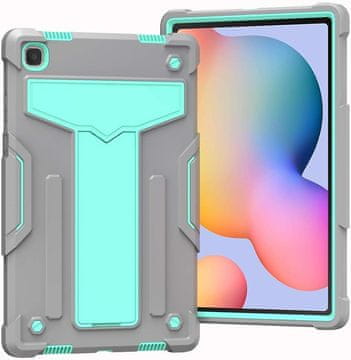Nikcorp Oklopna maska za Samsung Galaxy Tab A7 10.4" s ugrađenim stalkom, trodijelna zaštitna futrola, siva