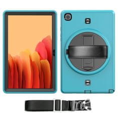 Nikcorp Čvrsta zaštitna maska za Samsung Galaxy A8 10.5" s rotirajućim stalkom i naramenicom, tirkizna