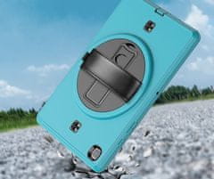 Nikcorp Čvrsta zaštitna maska za Samsung Galaxy A8 10.5" s rotirajućim stalkom i naramenicom, tirkizna