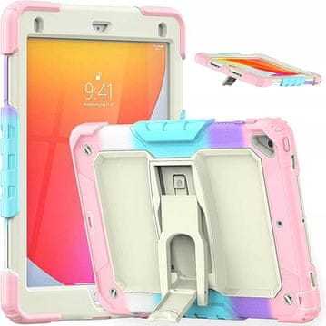 Nikcorp Zaštitna maska za iPad 9.7", Pro 9.7", Air 2 s postoljem, ručkom i naramenicom, otporna na udarce, višebojna