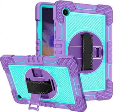 Nikcorp Robusna zaštitna maska za Samsung Galaxy Tab A 8.4 sa stalkom i naramenicom, 360° rotacija, ljubičasta