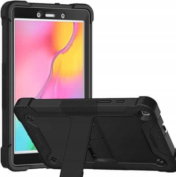 Nikcorp Robusna zaštitna maska za Samsung Galaxy Tab A 10.1 sa stalkom i naramenicom, 360° rotacija, crna