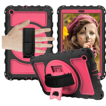 Nikcorp Zaštitna maska za Samsung Galaxy Tab A 8.0 2019, rotirajući stalak 360°, otporna na udarce, roza