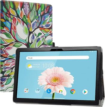 Nikcorp Preklopna zaštitna maska za Teclast P20HD / M40 10,1", PU koža, stalak, šareni motiv drveta ljubavi