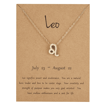 BestDeals Ogrlica astrološkog znaka Lav, horoskopski lančić – astrologija
