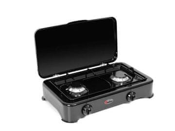 CF Parker Plinski štednjak s dva gorionika i sigurnosnim osiguračem, pogodan za unutarnju i vanjsku upotrebu.