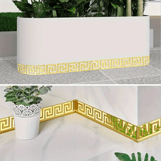 HOME & MARKER® Zrcalne samoljepljive naljepnice za zid i ogledalo, 3D reflektirajuće pločice set 10 kom | GLOROB, zlatna