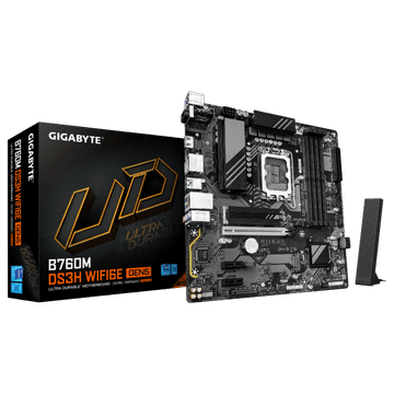 Gigabyte B760M DS3H WF6E GEN5, DDR5, SATA3, USB3.2Gen2, DP, WiFi, LGA1700 mATX